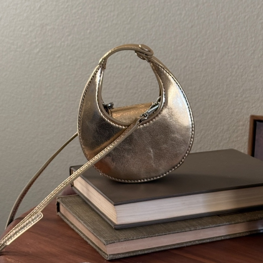 Staud Micro Moon bag gold